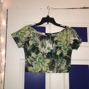 Jungle green crop top